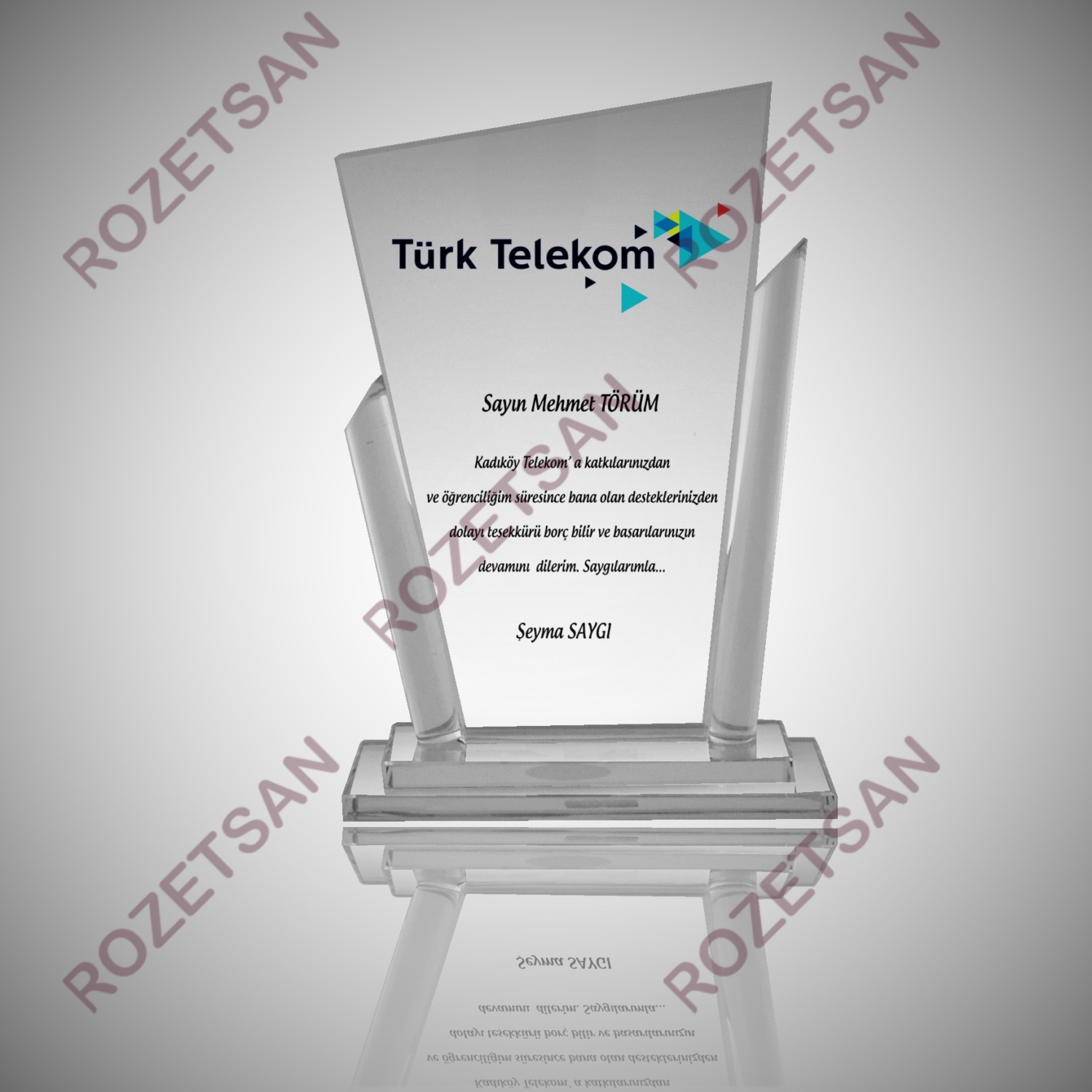 Türk Telekom Kristal Plaket